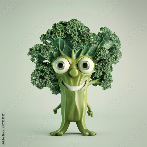 Cute Cartoon Vegetable Kale...