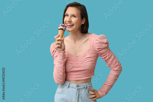 Beautiful young woman with ...