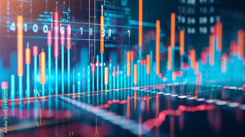 stock market data financial graph trading chart investment analysis