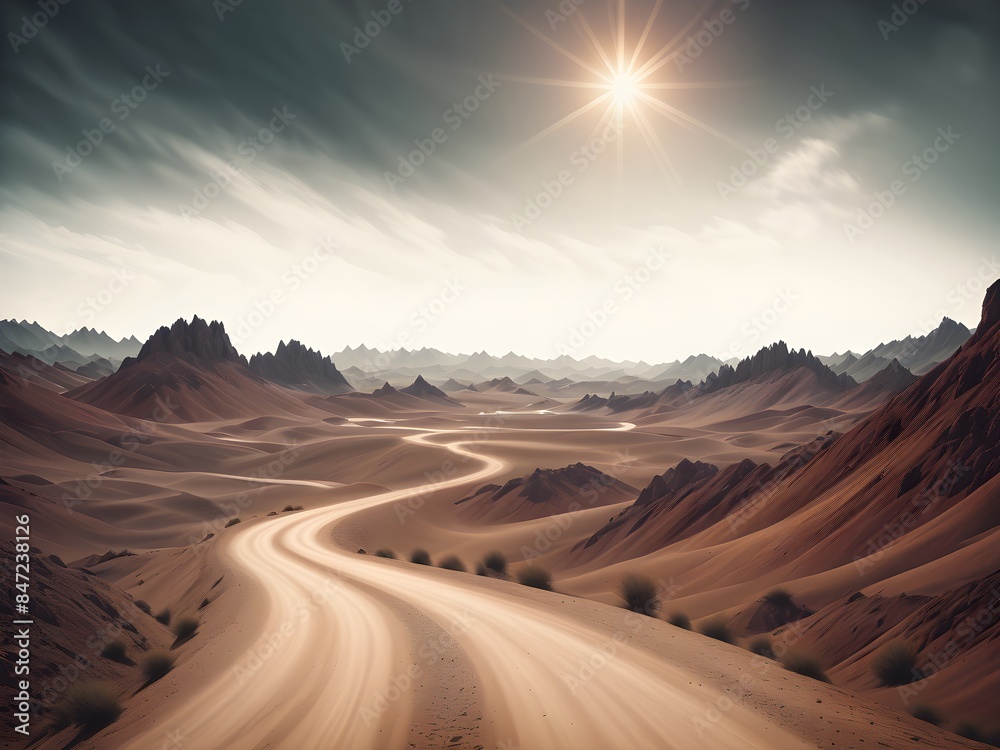 Fototapeta premium road through the desert