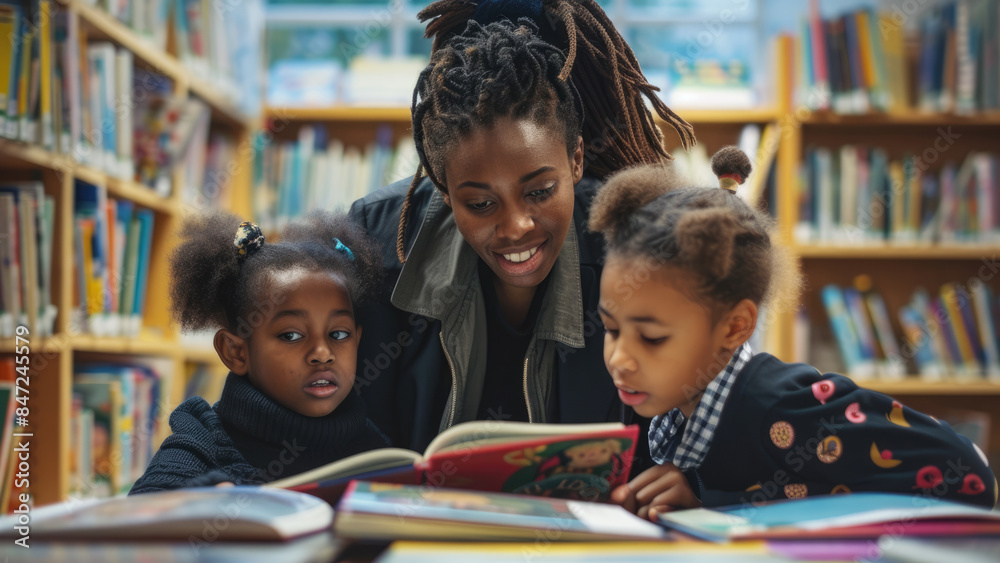 A mother and child reading together in a cozy library, fostering a love for books and learning in a warm and supportive environment.
A mother and child reading together in a cozy library, fostering a love for books and learning in a warm and supportive environment.