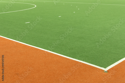 orange and green sports field