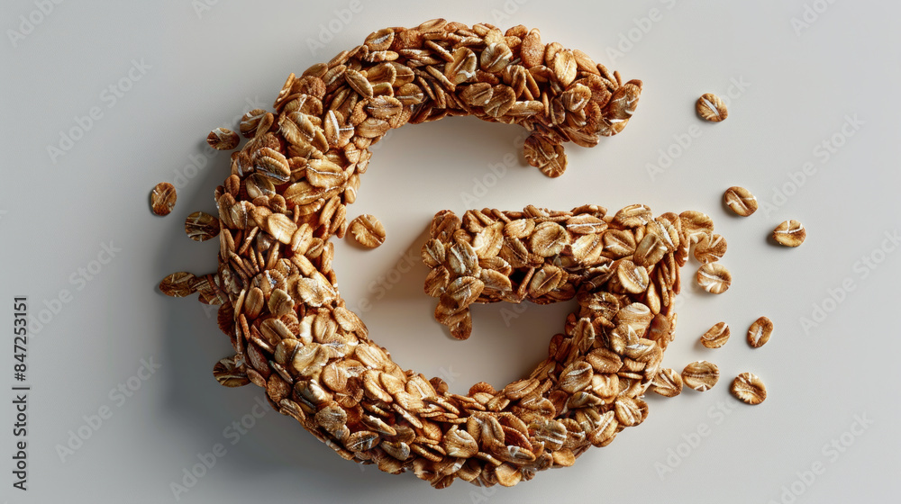 Rolled Oats Forming the Letter Rolled Oats Forming the Letter