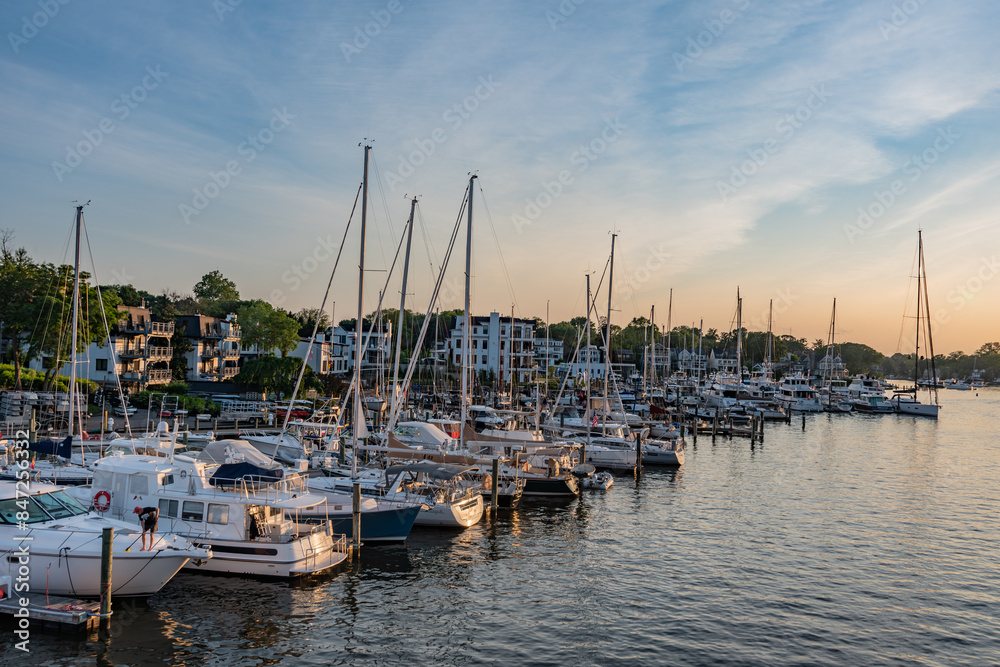 The Marina at Sunset, Eastport Maryland USA The Marina at Sunset, Eastport Maryland USA