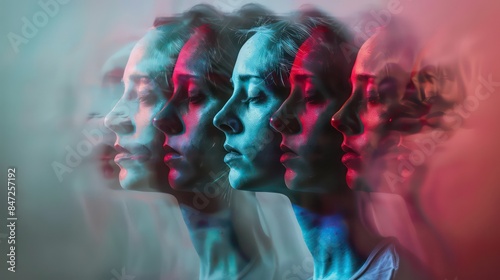 dissociative identity disorder, formerly called multiple personality disorder, two or more identities alternate in the same person photo