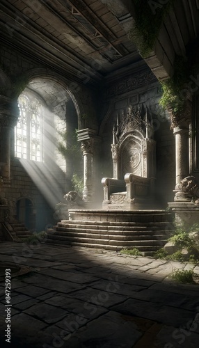 Captivating ancient chapel interior bathed in natural light.