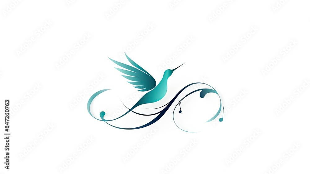 abstract blue bird