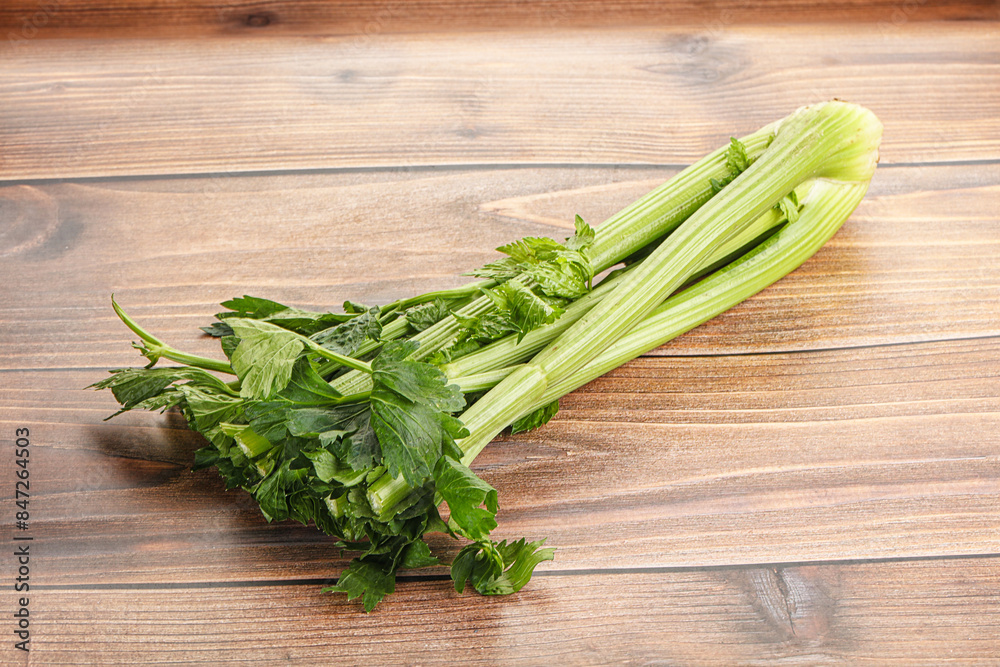 Vegan cuisine - celery stems with leaf Vegan cuisine - celery stems with leaf
