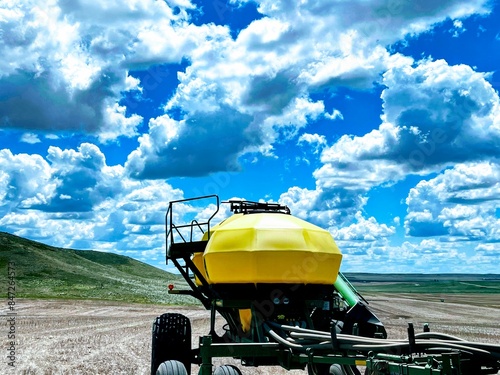 A John Deere Air Seeder under a Huge Montana Sky photo