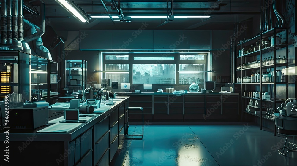 Fototapeta premium The engine of an engine. AI generated art illustration.