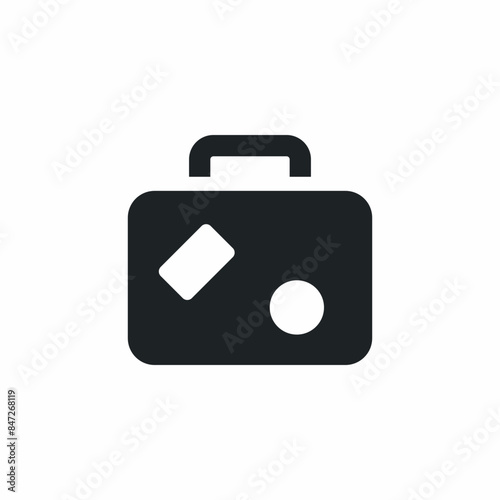 travel luggage baggage stickers icon