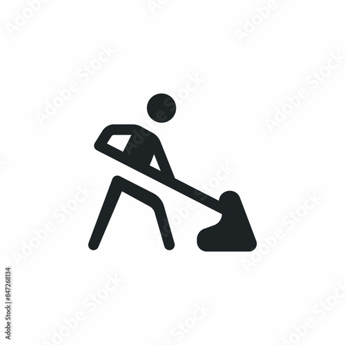 under construction man sign icon