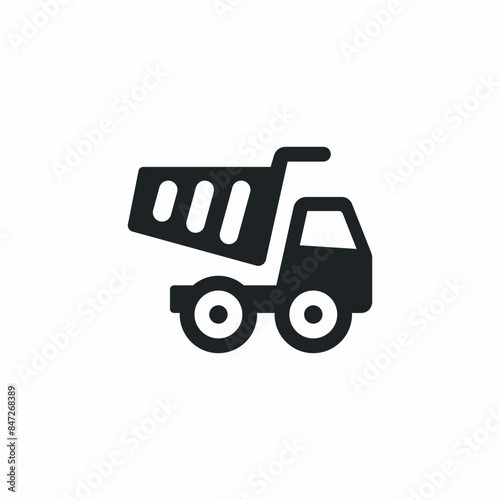 industry construction truck lorry icon