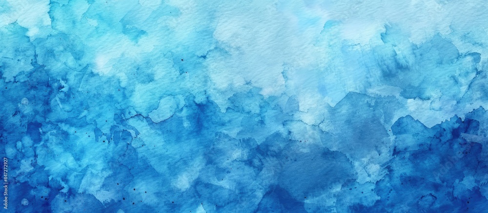A blue watercolor background with a textured paper and cool mottled design. A blue watercolor background with a textured paper and cool mottled design.