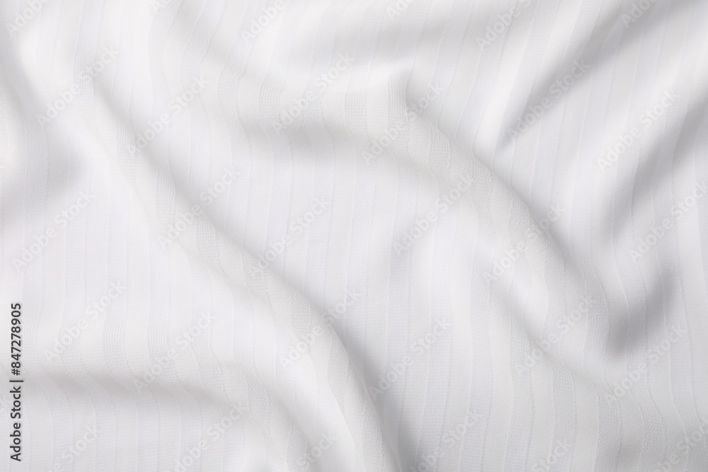 Texture of white striped fabric as background, top view Texture of white striped fabric as background, top view