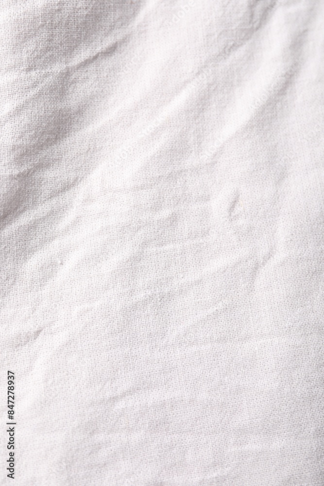 Texture of white fabric as background, top view