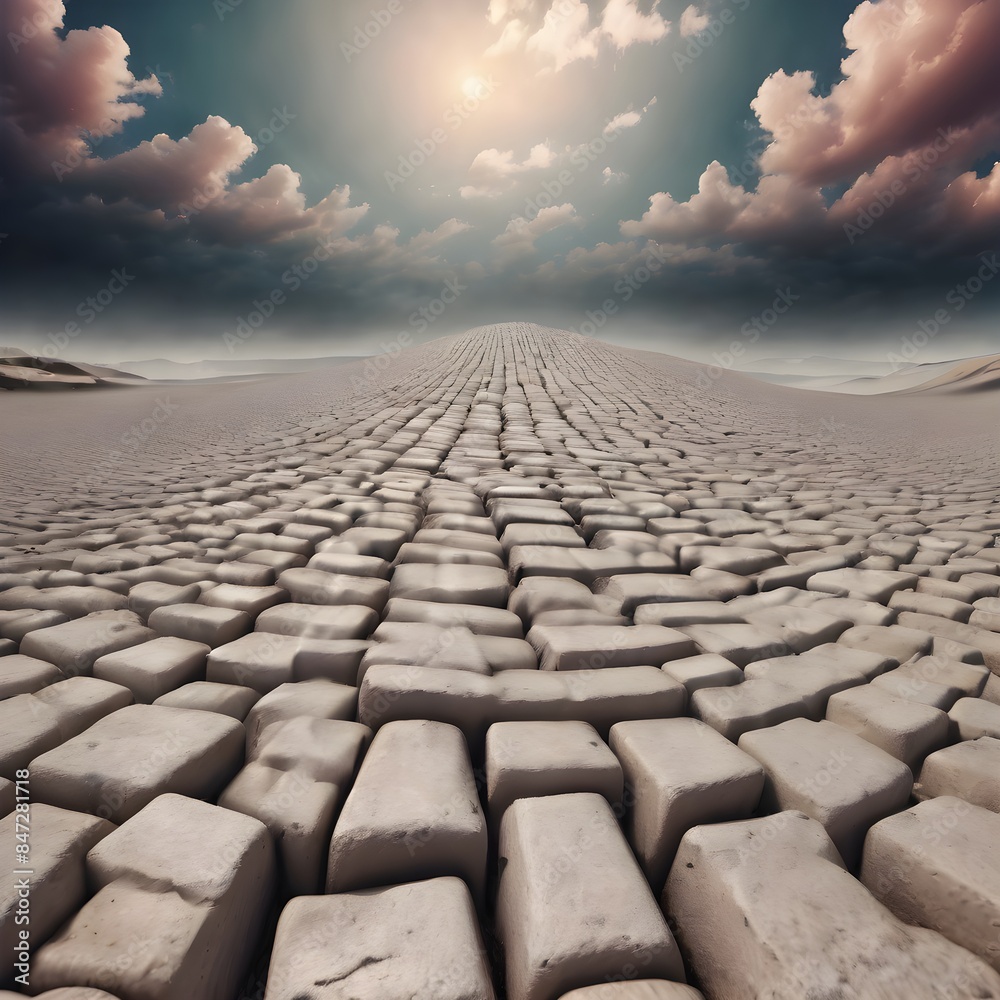 Fototapeta premium stone desert road