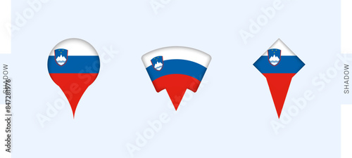 Free Download Slovenia Map Markers Set. Perfect for projects related to Slovenia, travel, geography, and international representation. - GFXLoad