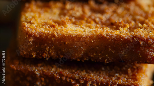 Wallpaper Mural A close-up shot of a gourmet fast food tofu dish, highlighting the crispy exterior and soft interior Torontodigital.ca