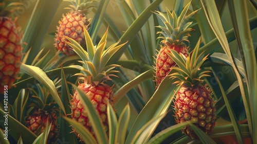 Wild pineapple plants produce rancid fruit