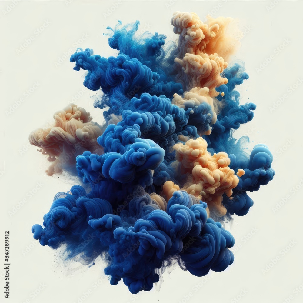 Color Palette: Smoke Landscape with Blue and Yellow Combination Color Palette: Smoke Landscape with Blue and Yellow Combination