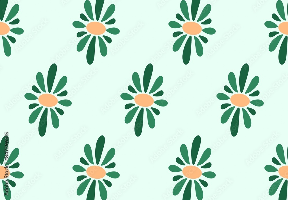 Fototapeta premium seamless pattern with flowers