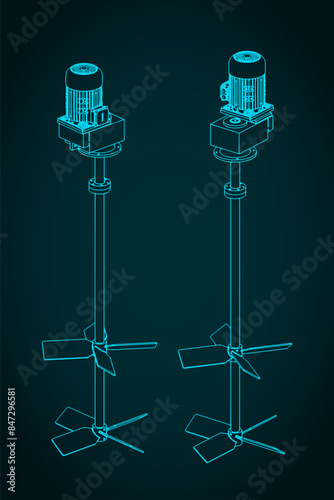 Industrial agitator illustration