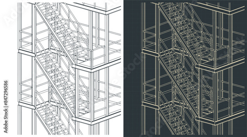 Plant platform isometric blueprints