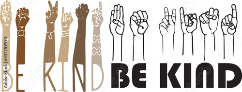 Be Kind, brown hands sign language, black lives matter, BLM justice, equality, my Queen svg, princess, warrior,SVG Cricut Silhouette , 
