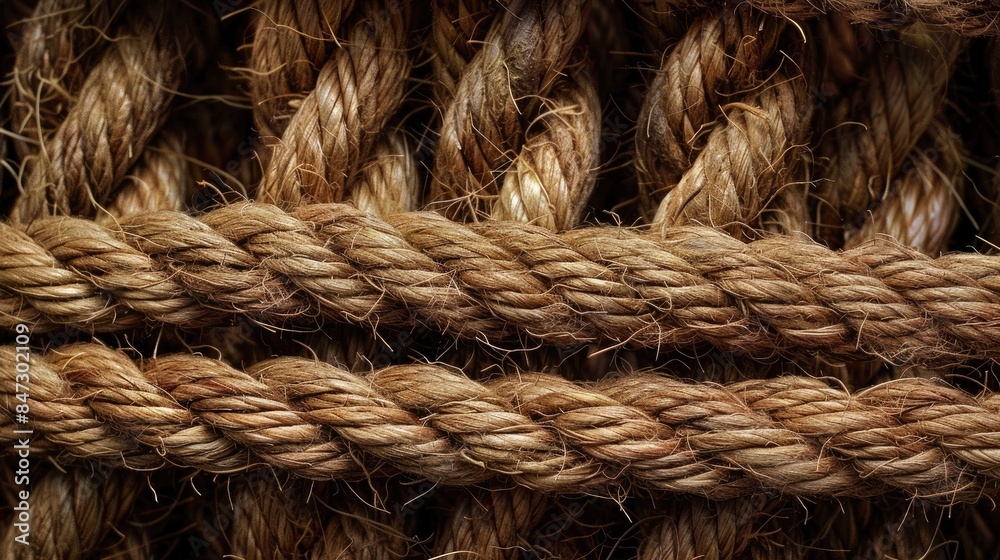 Fototapeta premium Background of hemp ropes