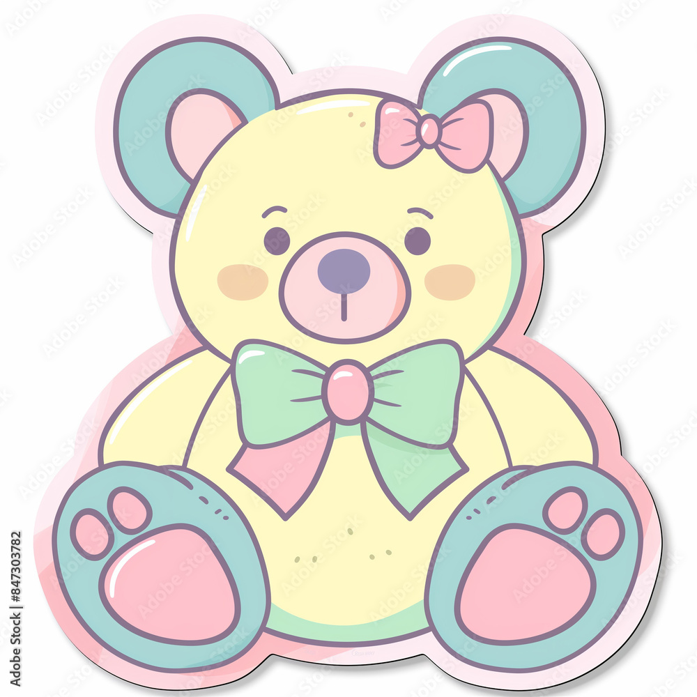 Fototapeta premium Cute bear stickers