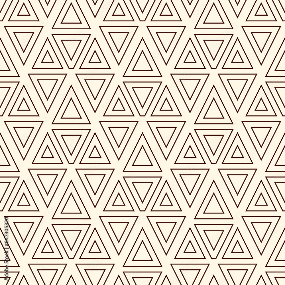 Contemporary geometric pattern. Repeated triangles, lines ornament. Modern geo abstract background. Seamless surface design. Grid wallpaper. Digital paper, textile print. Vector illustration Contemporary geometric pattern. Repeated triangles, lines ornament. Modern geo abstract background. Seamless surface design. Grid wallpaper. Digital paper, textile print. Vector illustration