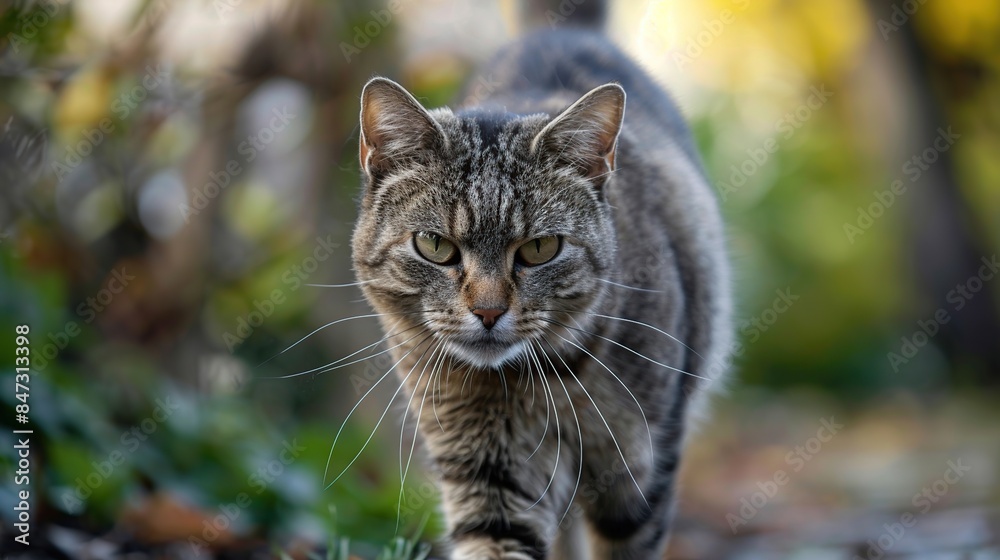 Close-Up of a Tabby Cat with Green Eyes Close-Up of a Tabby Cat with Green Eyes