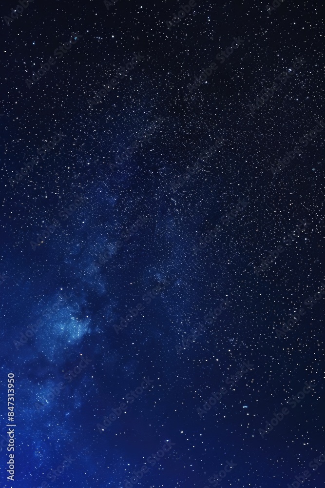 Fototapeta premium A dark blue night sky filled with countless stars