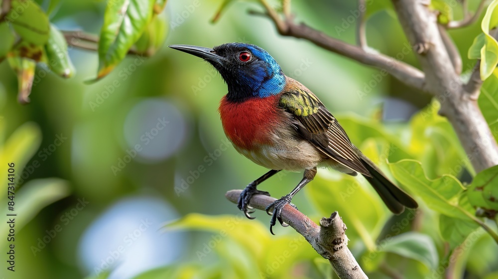A Colorful Bird Perched on a Branch A Colorful Bird Perched on a Branch