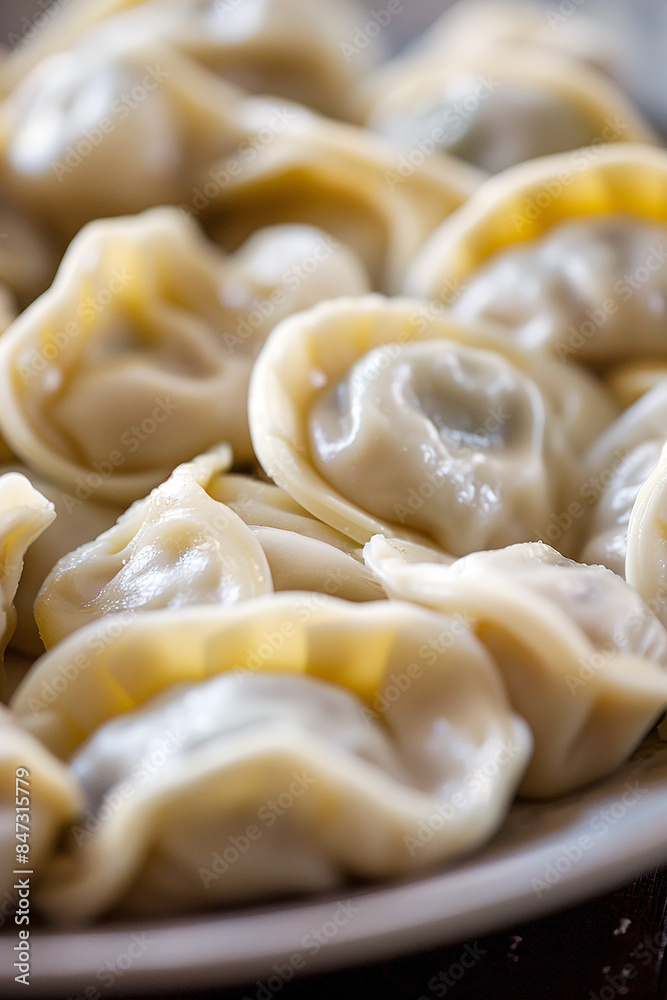 Polish pierogi of various kinds. AI generative. Polish pierogi of various kinds. AI generative.