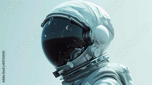 astronaut design logo, Generative AI	
