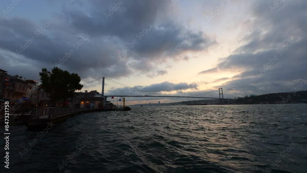 Turkey,Istanbul;2024 May 25; Magnificent Bosphorus video shot from Beylerbeyi region.Bosphorus night view. Bosporus Bridge ,15th July Martyrs Bridge . (15 Temmuz Sehitler Koprusu). Istanbul Turkey,Istanbul;2024 May 25; Magnificent Bosphorus video shot from Beylerbeyi region.Bosphorus night view. Bosporus Bridge ,15th July Martyrs Bridge . (15 Temmuz Sehitler Koprusu). Istanbul