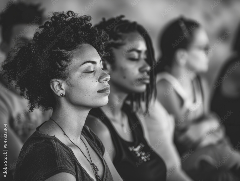A group of women sitting together, suitable for use in social media or advertising campaigns A group of women sitting together, suitable for use in social media or advertising campaigns