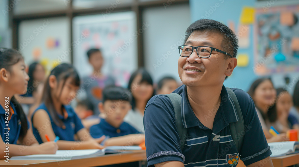 Singaporean teacher in class