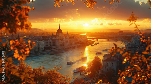 Budapest, Hungary city created with Generative AI technology