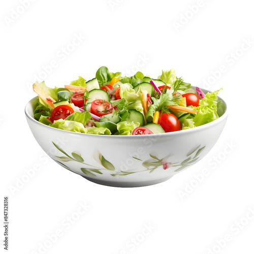Vegetable Salad Bowl (PNG) isolated on transparent background