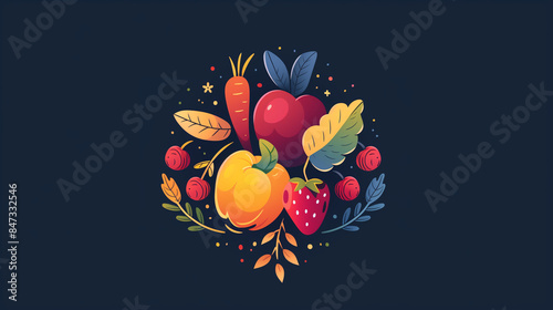 Food Design logo, Generative AI	
