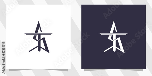 letter ts st logo design vector