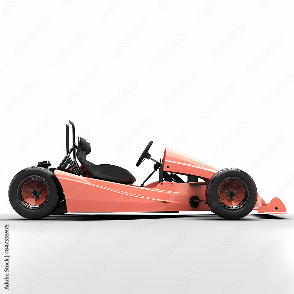Dynamic Angle of an Isolated Coral Go-Kart from the Side Right