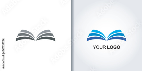 education book logo icon template