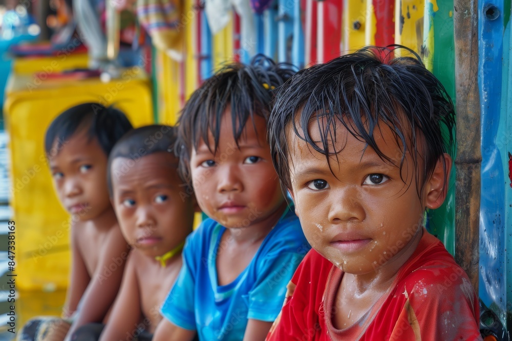 Unidentified Burmese children on the street of Mandalay, Myanmar. Mandalay is the capital and largest city of Myanmar. Unidentified Burmese children on the street of Mandalay, Myanmar. Mandalay is the capital and largest city of Myanmar.