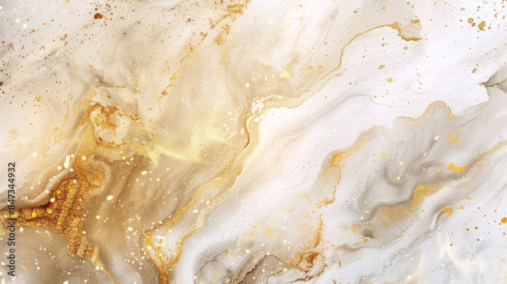 Abstract Gold and White Marble Texture Abstract Gold and White Marble Texture