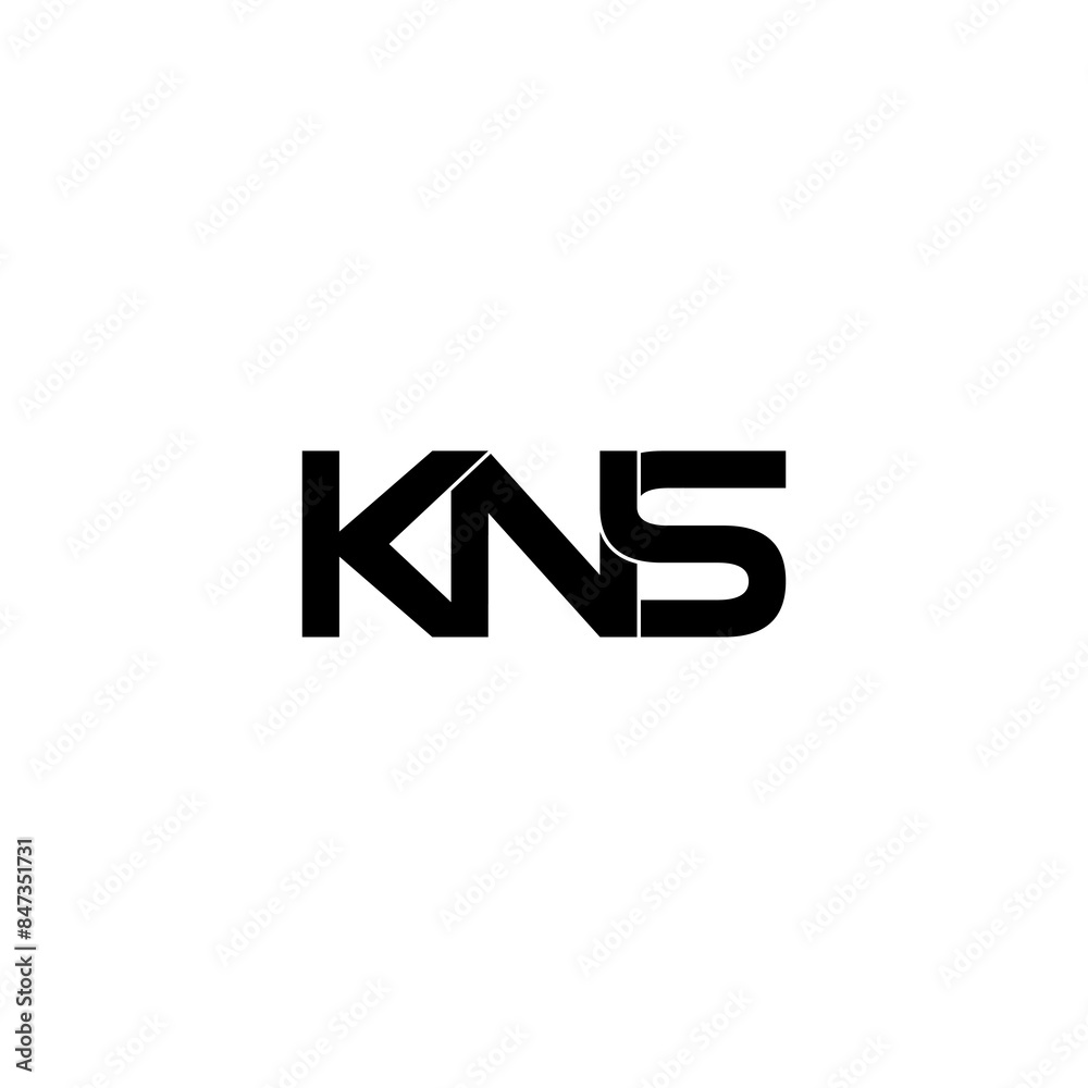kns initial letter monogram logo design kns initial letter monogram logo design