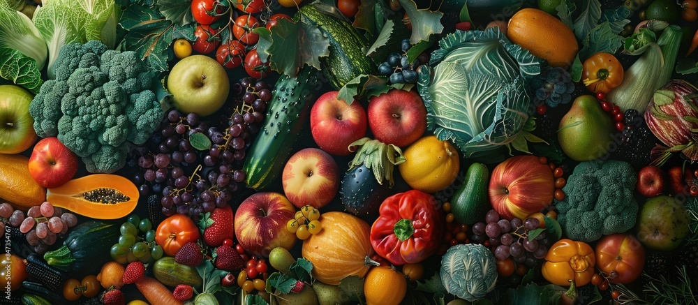 Colorful Array of Fruits and Vegetables Colorful Array of Fruits and Vegetables
